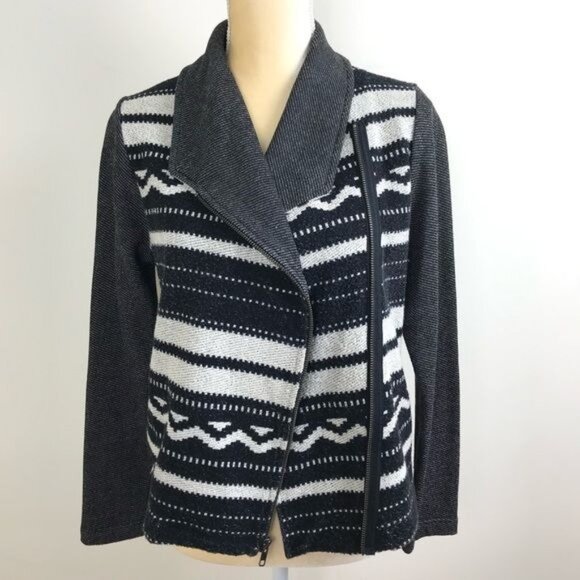 Anthropologie Jackets & Blazers - Women's Anthropologie Dolan T-Shirt BlackLetter Jacket Size MD Gray Black